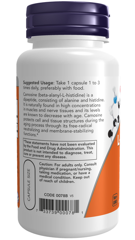 Now foods - l-carnosine 500mg x 50 capsules, , medium image number null