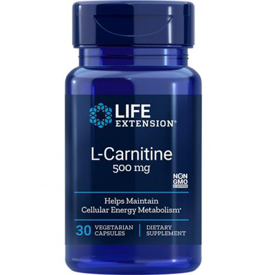 Life extension l- carnitine 30 vegetable capsules, , medium