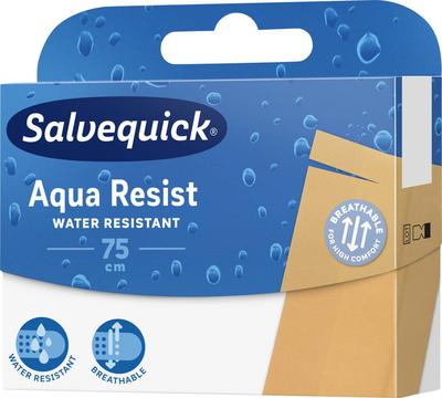 Salvequick aqua resist water resistant wound pad 75cm