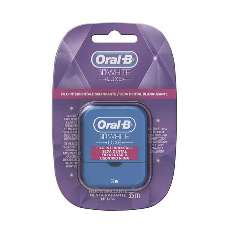 Oral b 3d white luxe, dental floss, 35m, , medium-null