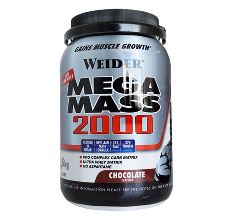 Product image: Weider mega mass 2000 1,5kg chocolate-null