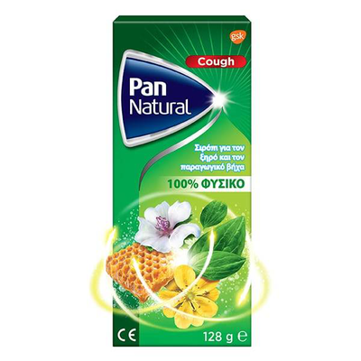 Pan natural syrup, for dry & productive cough 128g