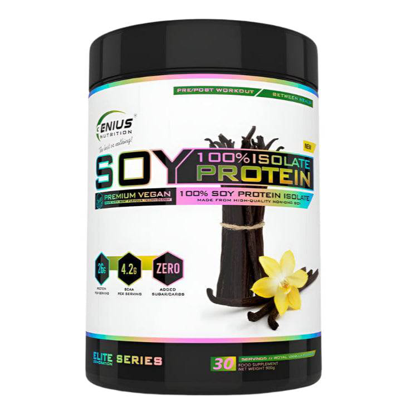 Product image: Soy protein isolate 900g/30serv, Genius nutrition-null