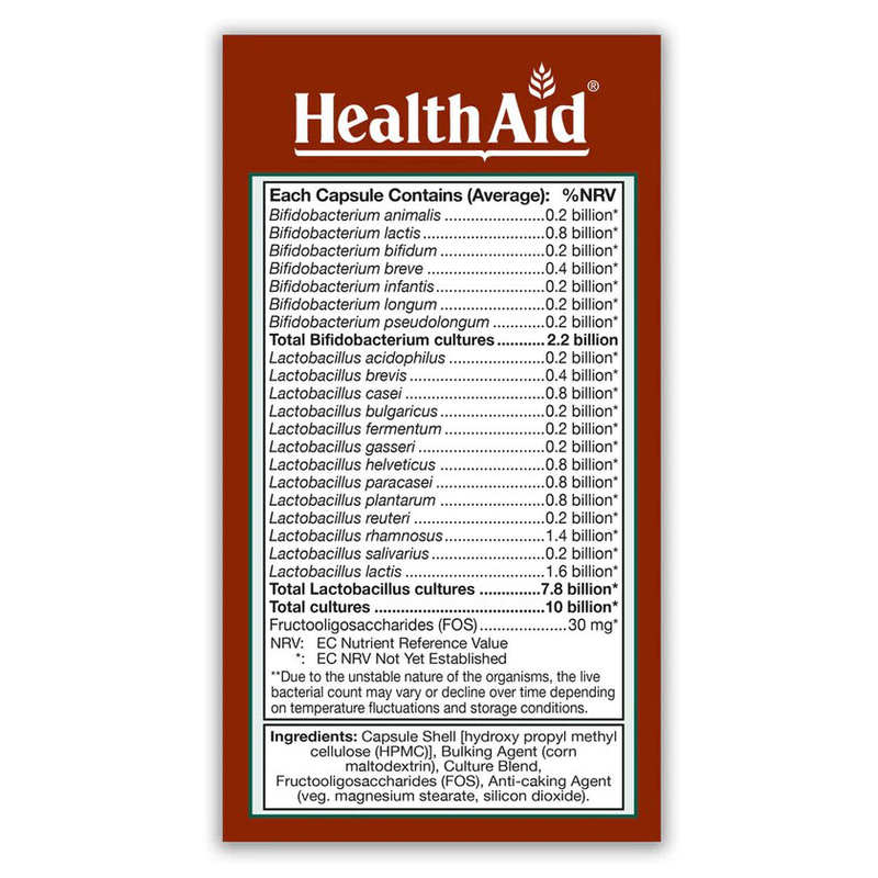 Product image: Health aid daily probio x 30 capsules - for optimum gut health, , medium-null