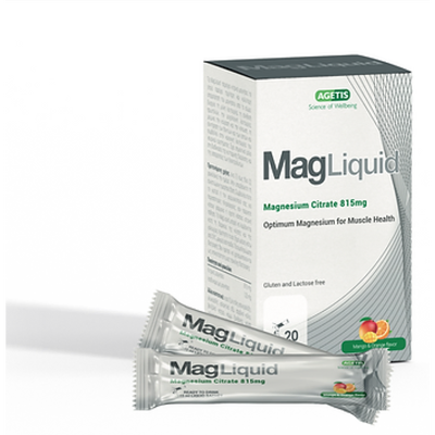 Agetis mag liquid - magnesium citrate 615mg 20 sachets x 15ml