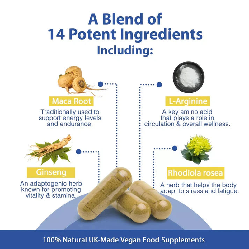 Natagra male vitality supplement 1000mg, 20 capsules - strength & spices, , medium-null