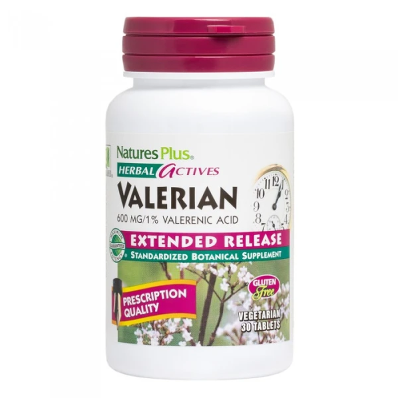 Natures plus herbal actives valerian 600mg, 30 tablets, , medium-null