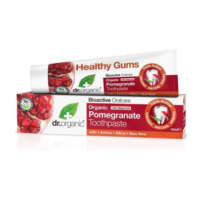Dr. Organic organic pomegranate toothpaste for sensitive teeth& gum 100ml, , medium