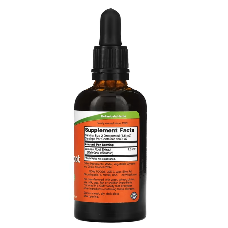 Now foods, valerian root extract, 2 fl oz (59 ml), , medium-null