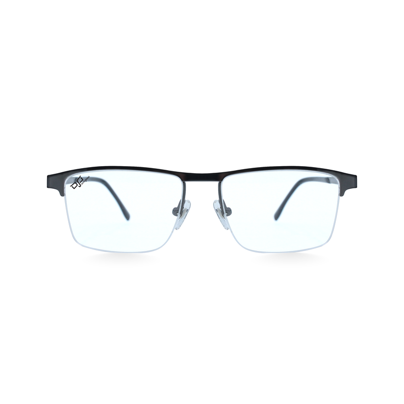 Product image: OJO personal style square gun frame and temples and demo l. With carbon polarised clip, , medium-null