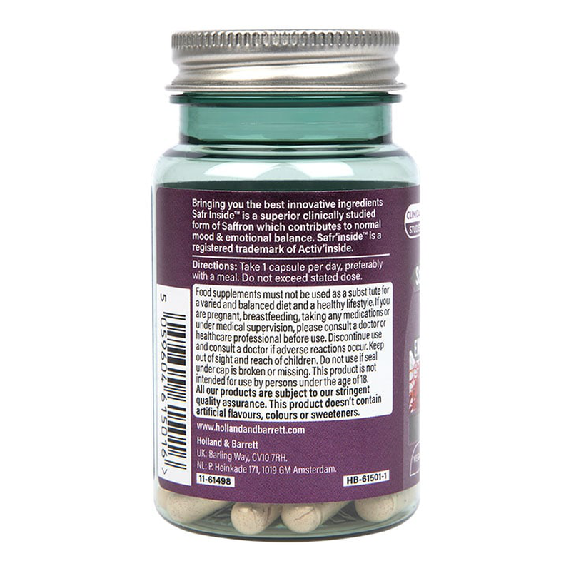 Holland & barrett saffron 30mg 30 capsules-null