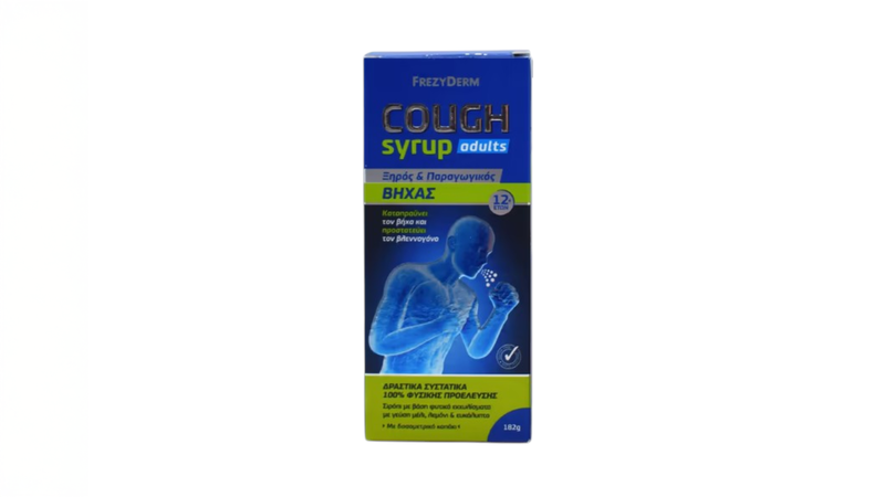 Frezyderm cough syrup adults with lemon, eucalyptus & honey, 182g, , medium-null