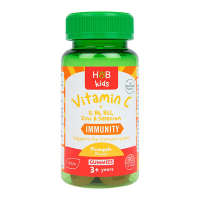 Holland & barrett kids vitamin c immune support pineapple flavour 30 gummies, , medium