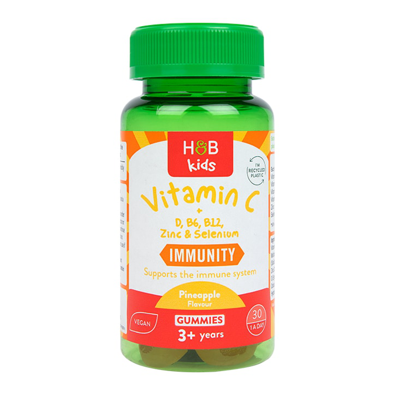 Holland & barrett kids vitamin c immune support pineapple flavour 30 gummies-null