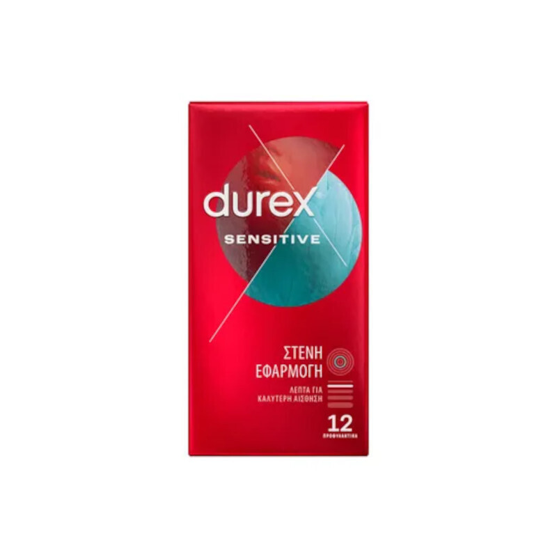Durex sensitive extra lube condoms x 12 pieces, , medium-null