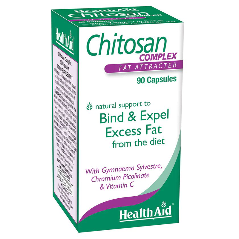 Health aid chitosan complex x 90 capsules - absorb & neutralise fat, , medium image number null