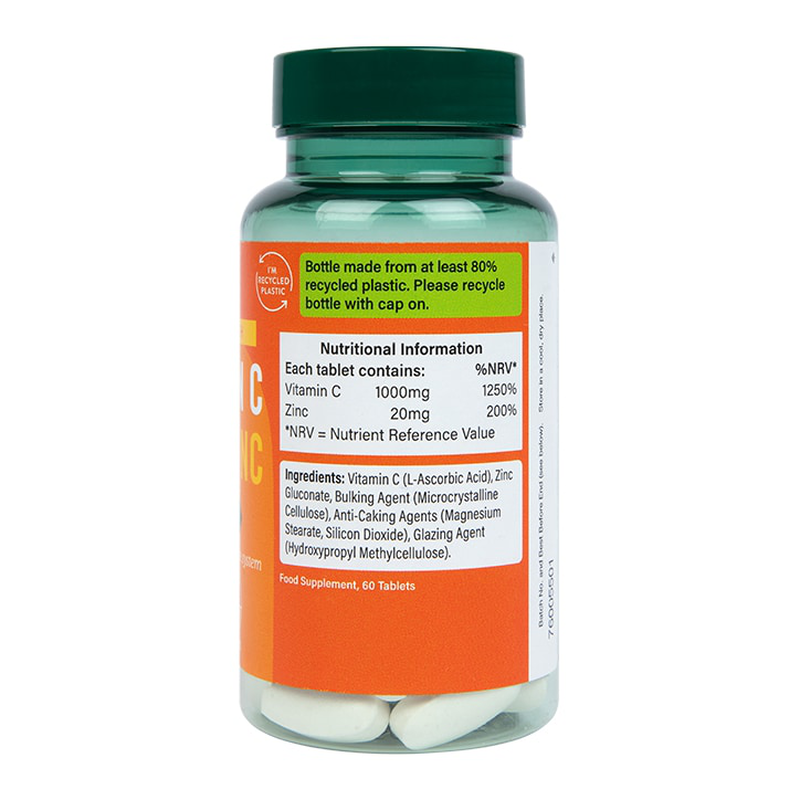 Holland & barrett vitamin c & zinc 60 tablets-null