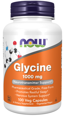 Now foods - glycine 1000mg x 100 veg capsules