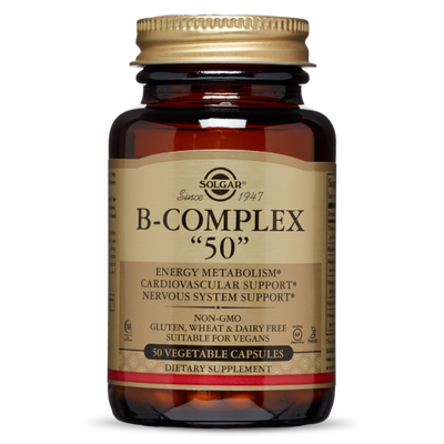 Solgar b-complex ''50'' x 50 capsules - for energy metabolism, cardiovascular & nervous system support, , medium