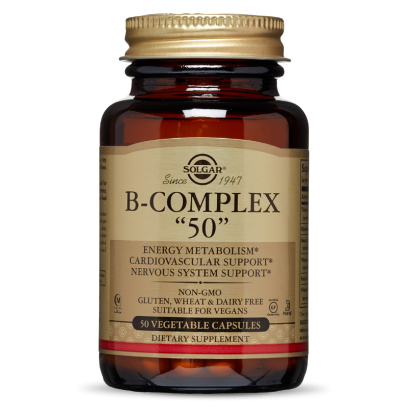Product image: Solgar b-complex ''50'' x 50 capsules - for energy metabolism, cardiovascular & nervous system support, , medium-null