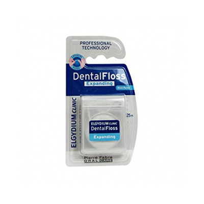 Elgydium dental floss expanding &omicron;&delta;&omicron;&nu;&tau;&iota;&kappa;ό &nu;ή&mu;&alpha; &kappa;&alpha;&tau;ά &tau;&eta;&sigmaf; &pi;&lambda;ά&kappa;&alpha;&sigmaf; 25m, , medium