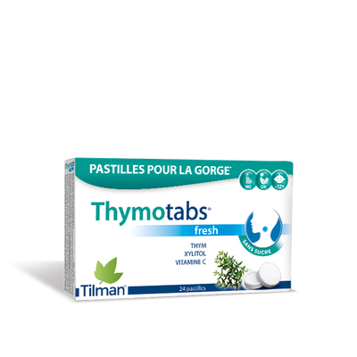 Thymotabs fresh, intensely cool throat pastilles 24pieces, , medium