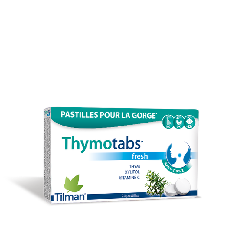 Thymotabs fresh, intensely cool throat pastilles 24pieces, , medium-null