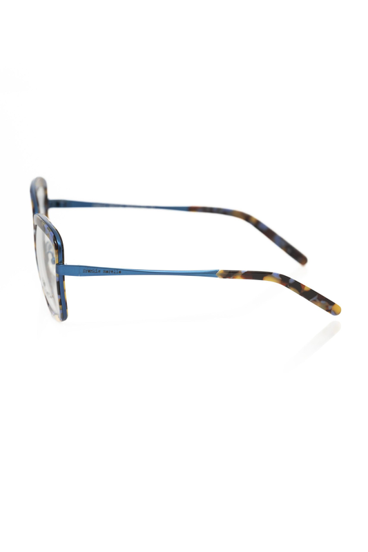 Blue metallic women's eyeglass frame-null
