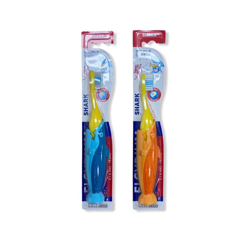 Elgydium kids shark souple soft toothbrush 1 piece, , medium-null