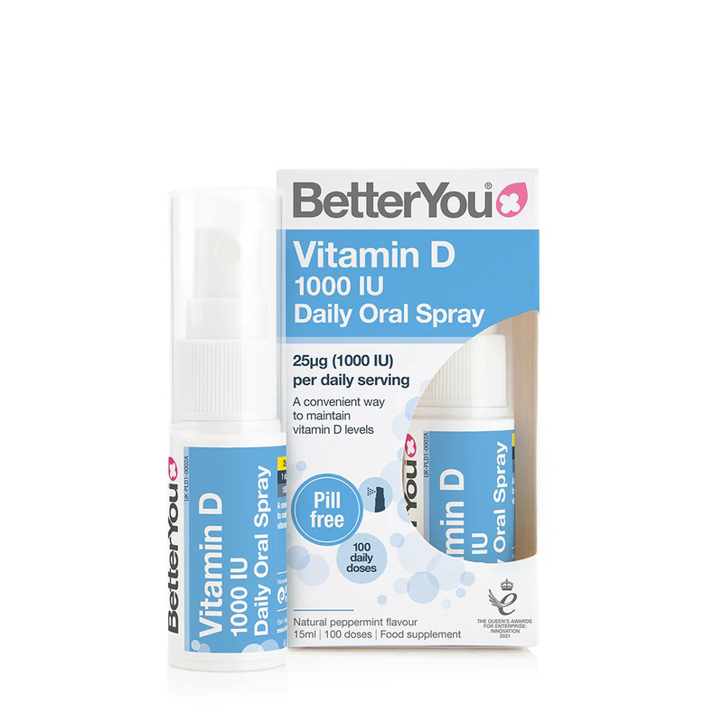Betteryou dlux 1000iu vegan vitamin d daily oral spray x 15ml, , medium-null