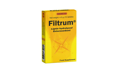 Filtrum 400mg for the treatment of diarrhoea and detoxification of the body 10 tablets, , medium