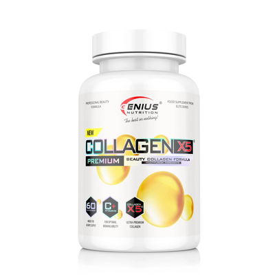 Collagen-x5 60 caps/60 serv, Genius nutrition, , medium