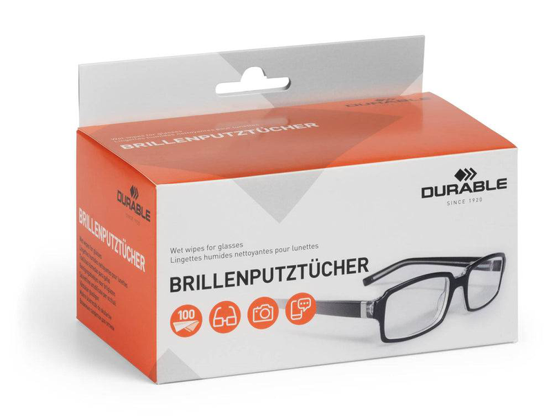 Durable individually wrapped anti-static glasses lens wipes 100 pack, , medium-null