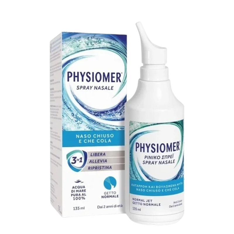 Physiomer | nasal spray normal jet adults /children 2+ | &alpha;&pi;&omicron;&sigma;&upsilon;&mu;&phi;&omicron;&rho;&eta;&tau;&iota;&kappa;ό &rho;&iota;&nu;&iota;&kappa;ό &delta;&iota;ά&lambda;&upsilon;&mu;&alpha; &epsilon;&nu;ή&lambda;&iota;&kappa;&epsilon;&sigmaf; &kappa;&alpha;&iota; &pi;&alpha;&iota;&delta;&iota;ά 2+ | 135ml, , medium-null