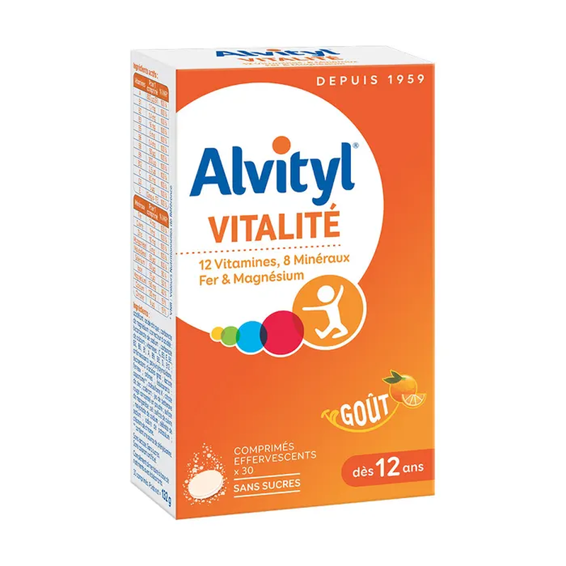 Alvityl vitalite, efferv. Tabl, 30 x 12years+, , medium-null