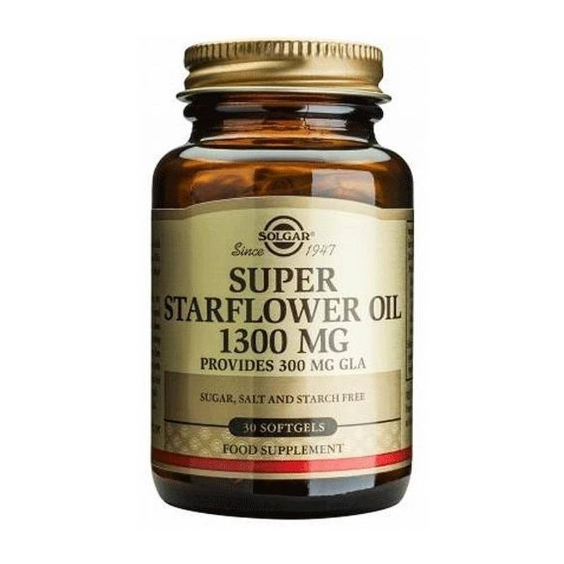Solgar super starflower oil 1300mg x 30 softgels - provides 300 mg gla natural anti-inflammatory, , medium-null