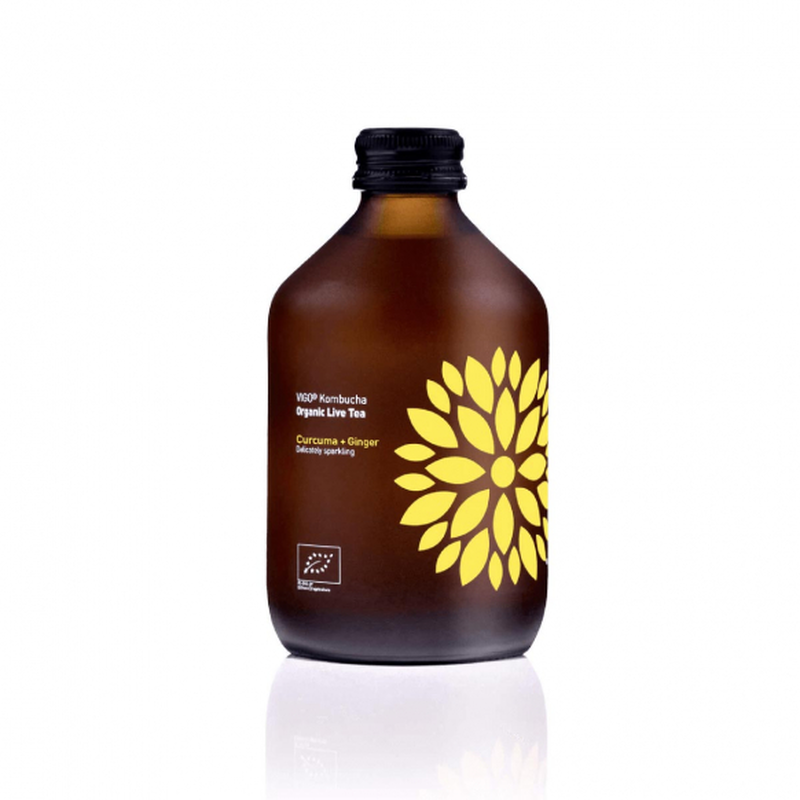 Vigo- kombucha longbrew bio curuma & ginger liquid 330ml, , medium-null