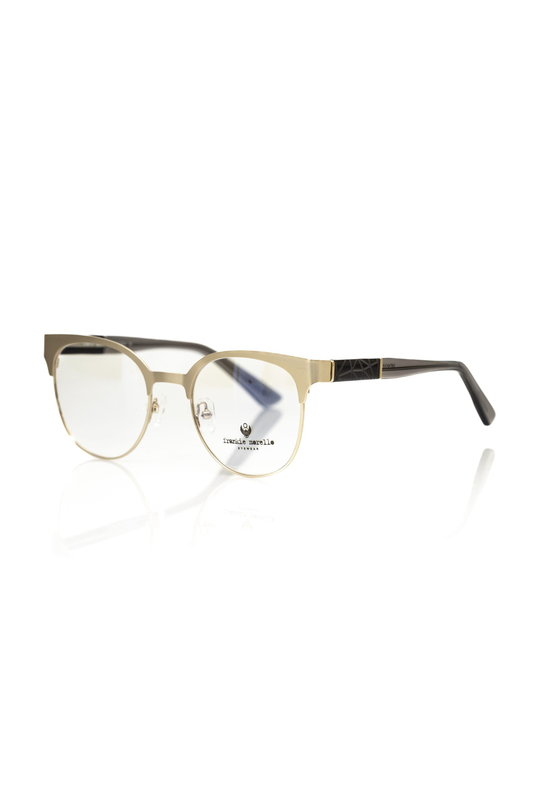 Gold metallic women's eyeglass frame-null