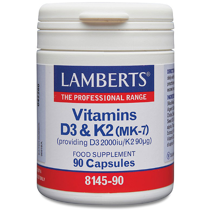 Lamberts vitamin d3 2000iu & k2 90mg x 90 capsules, , medium image number null