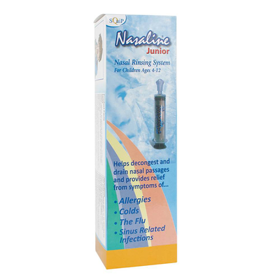 Nasaline junior, nasal rinsing cleanser