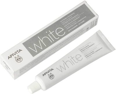Apivita natural dental care white whitening toothpaste with mastic & propolis x 75ml