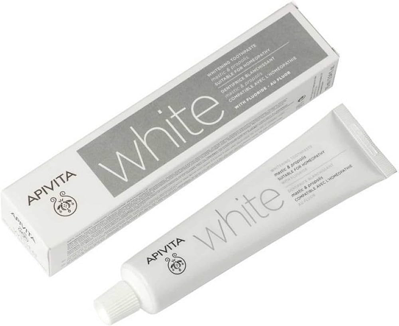 Apivita natural dental care white whitening toothpaste with mastic & propolis x 75ml, , medium image number null