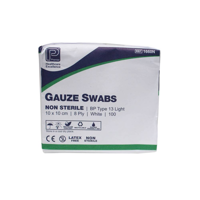 Medrull gauze sterille swabs 8ply . 10cm