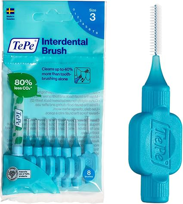 Tepe interdental brush extra soft size 3 blue x 8 brushes, , medium