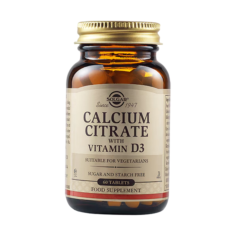 Solgar calcium citrate with vitamin d3 60 &tau;&alpha;&mu;&pi;&lambda;έ&tau;&epsilon;&sigmaf;, , medium-null