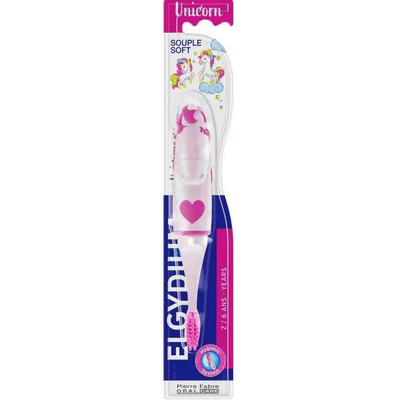 Elgydium kids unicorn &pi;&alpha;&iota;&delta;&iota;&kappa;ή &omicron;&delta;&omicron;&nu;&tau;ό&beta;&omicron;&upsilon;&rho;&tau;&sigma;&alpha; soft 2-6 &epsilon;&tau;ώ&nu;, , medium