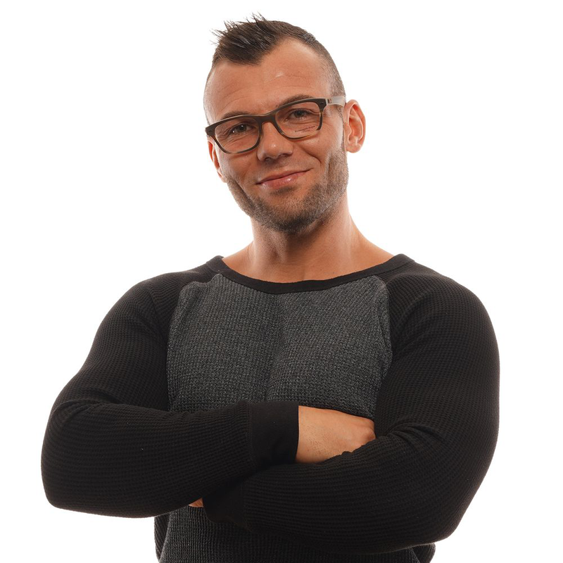 Brown plastic glasses (frames)-null