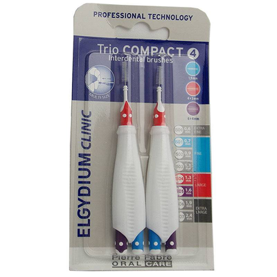 Elgydium clinic trio compact 4 interdental large spaces mixed 6s, , medium