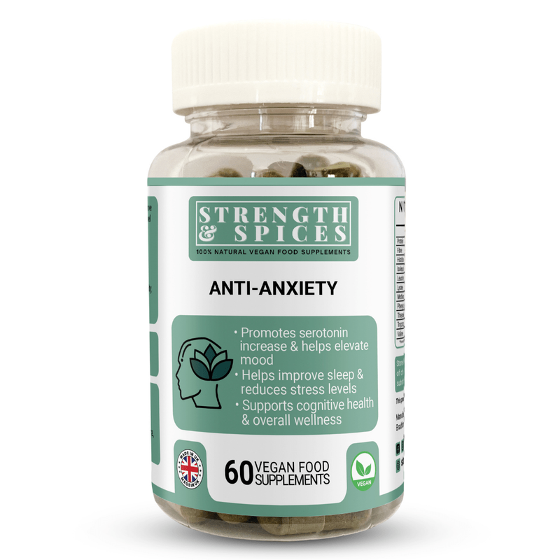 Product image: Anxiety & sleep support, 1000mg 60 capsules- strength & spices, , medium-null
