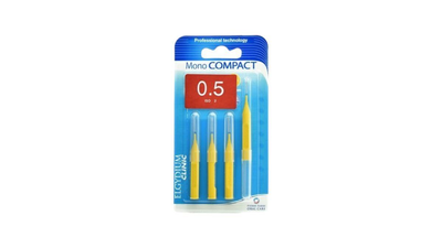 Elgydium clinic mono compact yellow, interdental brush, 4, , medium